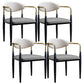 Metallic Finish Side Chair with Arms Metal Industrial Dining Chair Grey 4 Piece Set Clearhalo 'Dining Chairs' 'Dining Tables & Seating' 'dining_chair' 'furn' 'furn_dining_chair' 'Furniture' 'Kitchen & Dining Furniture' 6110766