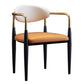 Metallic Finish Side Chair with Arms Metal Industrial Dining Chair Clearhalo 'Dining Chairs' 'Dining Tables & Seating' 'dining_chair' 'furn' 'furn_dining_chair' 'Furniture' 'Kitchen & Dining Furniture' 6110770