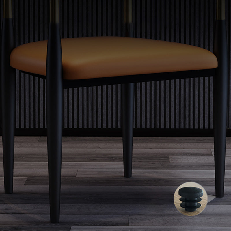 Metallic Finish Side Chair with Arms Metal Industrial Dining Chair Clearhalo 'Dining Chairs' 'Dining Tables & Seating' 'dining_chair' 'furn' 'furn_dining_chair' 'Furniture' 'Kitchen & Dining Furniture' 6110774