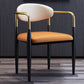 Metallic Finish Side Chair with Arms Metal Industrial Dining Chair Orange 1 Piece Clearhalo 'Dining Chairs' 'Dining Tables & Seating' 'dining_chair' 'furn' 'furn_dining_chair' 'Furniture' 'Kitchen & Dining Furniture' 6110779
