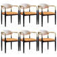 Metallic Finish Side Chair with Arms Metal Industrial Dining Chair Orange 6 Piece Set Clearhalo 'Dining Chairs' 'Dining Tables & Seating' 'dining_chair' 'furn' 'furn_dining_chair' 'Furniture' 'Kitchen & Dining Furniture' 6110782