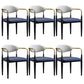 Metallic Finish Side Chair with Arms Metal Industrial Dining Chair Blue 6 Piece Set Clearhalo 'Dining Chairs' 'Dining Tables & Seating' 'dining_chair' 'furn' 'furn_dining_chair' 'Furniture' 'Kitchen & Dining Furniture' 6110787