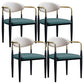 Metallic Finish Side Chair with Arms Metal Industrial Dining Chair Green 4 Piece Set Clearhalo 'Dining Chairs' 'Dining Tables & Seating' 'dining_chair' 'furn' 'furn_dining_chair' 'Furniture' 'Kitchen & Dining Furniture' 6110791