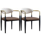Metallic Finish Side Chair with Arms Metal Industrial Dining Chair Coffee 2 Piece Set Clearhalo 'Dining Chairs' 'Dining Tables & Seating' 'dining_chair' 'furn' 'furn_dining_chair' 'Furniture' 'Kitchen & Dining Furniture' 6110795