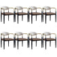 Metallic Finish Side Chair with Arms Metal Industrial Dining Chair Coffee 8 Piece Set Clearhalo 'Dining Chairs' 'Dining Tables & Seating' 'dining_chair' 'furn' 'furn_dining_chair' 'Furniture' 'Kitchen & Dining Furniture' 6110798