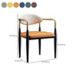 Metallic Finish Side Chair with Arms Metal Industrial Dining Chair Clearhalo 'Dining Chairs' 'Dining Tables & Seating' 'dining_chair' 'furn' 'furn_dining_chair' 'Furniture' 'Kitchen & Dining Furniture' 6110799