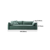 Faux Leather Pillow Top Arm Sofa Contemporary Cushions Standard Sofa