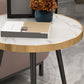Modernistic Metal 3 Legs End Table Round Slate Top Side End Table Clearhalo 'Coffee & Accent Tables' 'End & Side Tables' 'end_side_tables' 'furn' 'furn_end_side_tables' 'Furniture' 'Living Room Furniture' 6110826