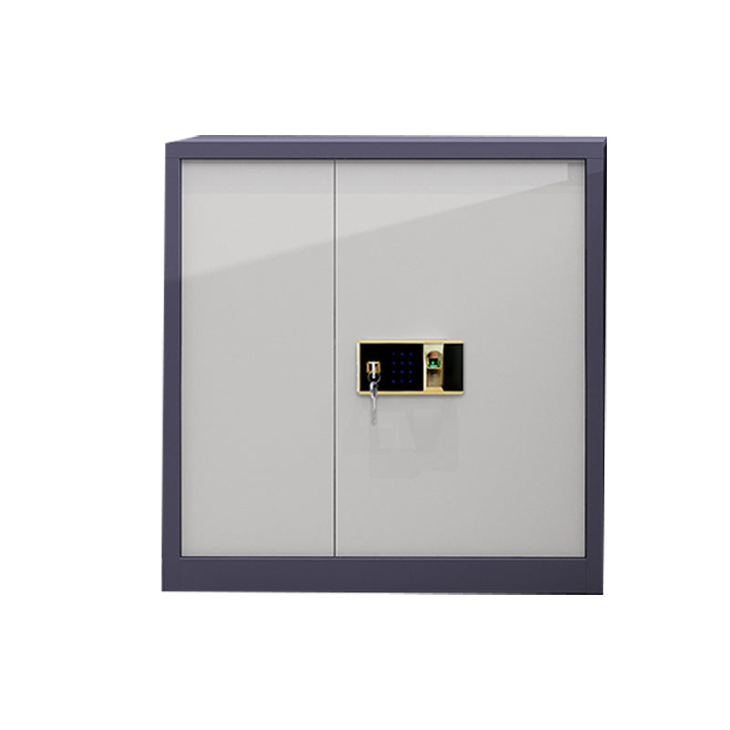 Armadio di archiviazione in metallo mobile contemporaneo con blocco e archiviazione