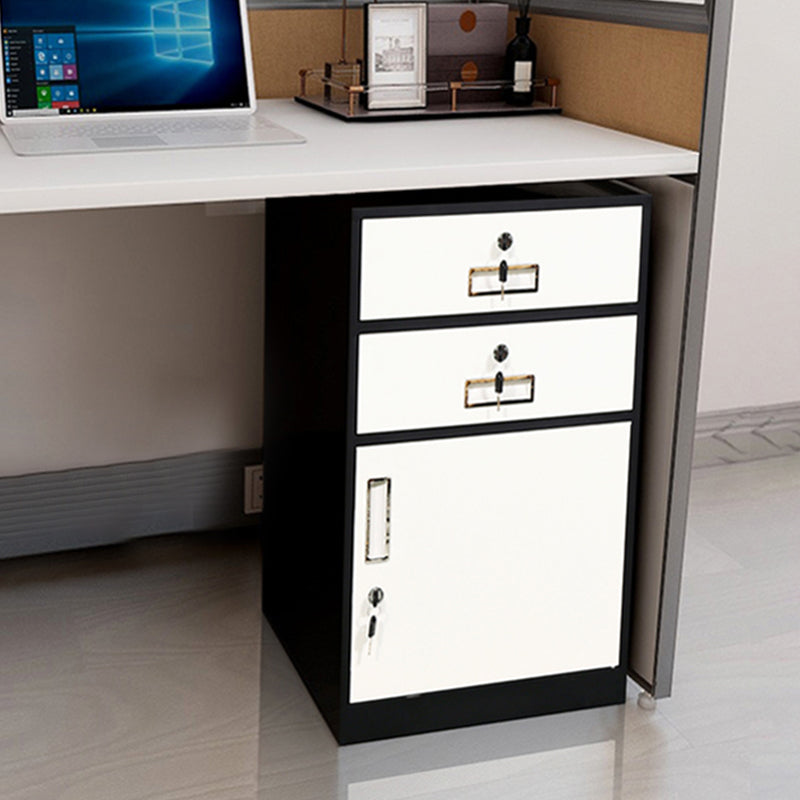 Vertical Filing Cabinet Metal Fire-Resistant File Cabinet with Storage Black-White 2 Clearhalo 'Filing Cabinets' 'filling_cabinets' 'furn' 'furn_filling_cabinets' 'Furniture' 'Office Furniture' 6110925