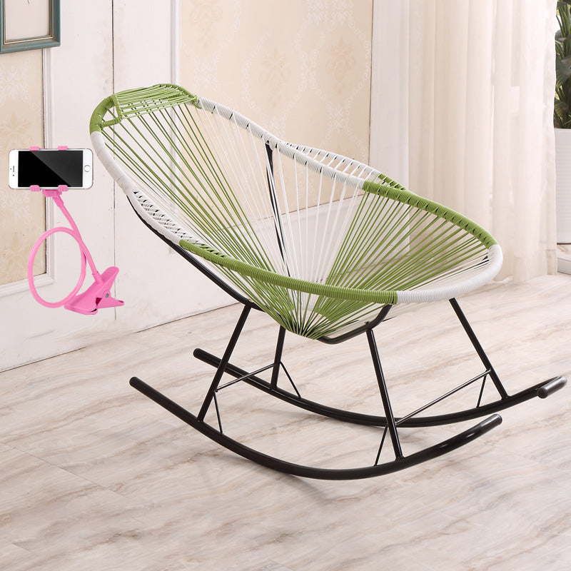 Stilvoller Schaukelakzent -Stuhl gewebter Seilblock innerner Schaukelstuhl