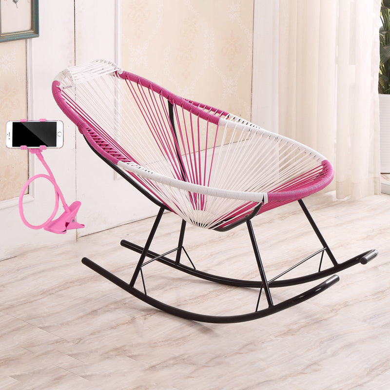 Stilvoller Schaukelakzent -Stuhl gewebter Seilblock innerner Schaukelstuhl