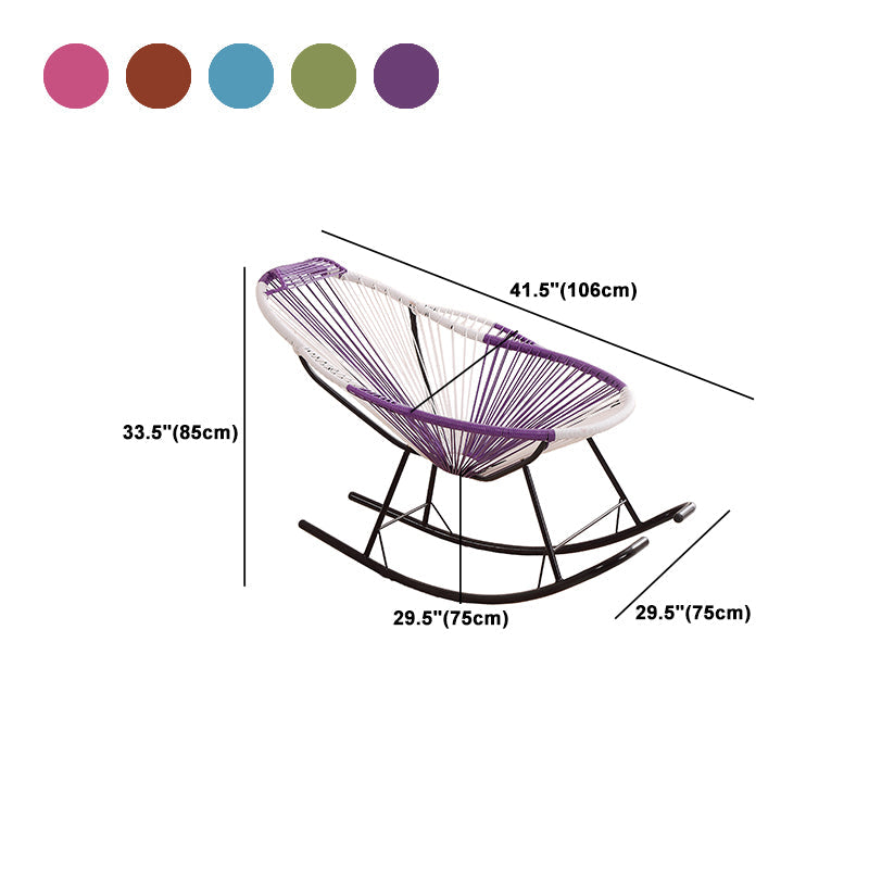 Stilvoller Schaukelakzent -Stuhl gewebter Seilblock innerner Schaukelstuhl
