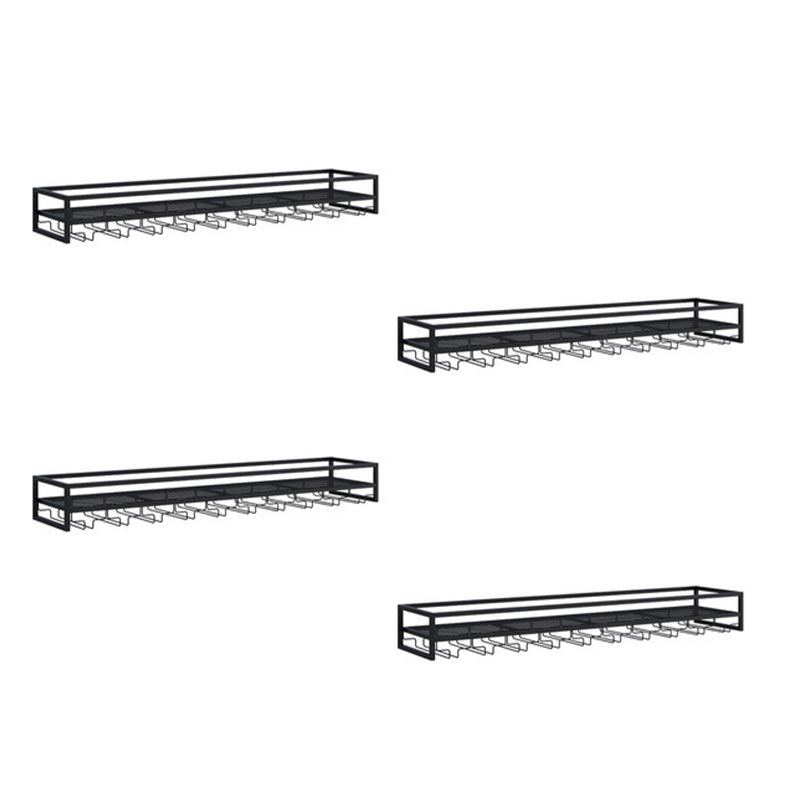 Metalen wand gemonteerd wijnfles en glazen rek modern wijnhouder rek