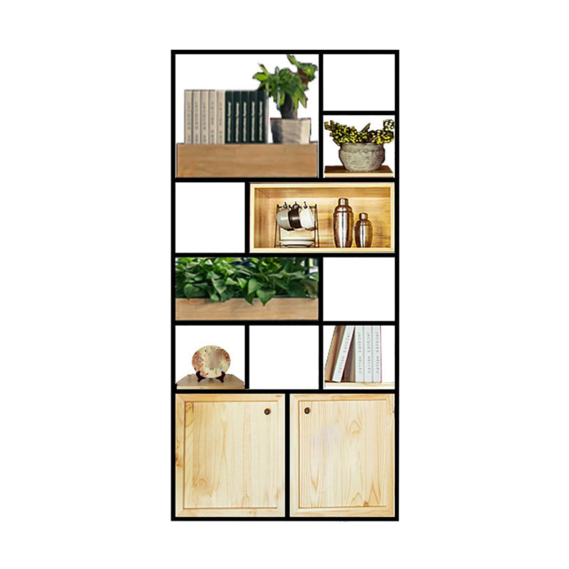 Mid-Century Modern Wine Bottle Rack Rubberwood Freestanding Wine Bottle Holder 35"L x 10"W x 83"H Clearhalo 'furn' 'furn_wine_racks' 'Furniture' 'Kitchen & Dining Furniture' 'Wine Racks' 'wine_racks' 6111184