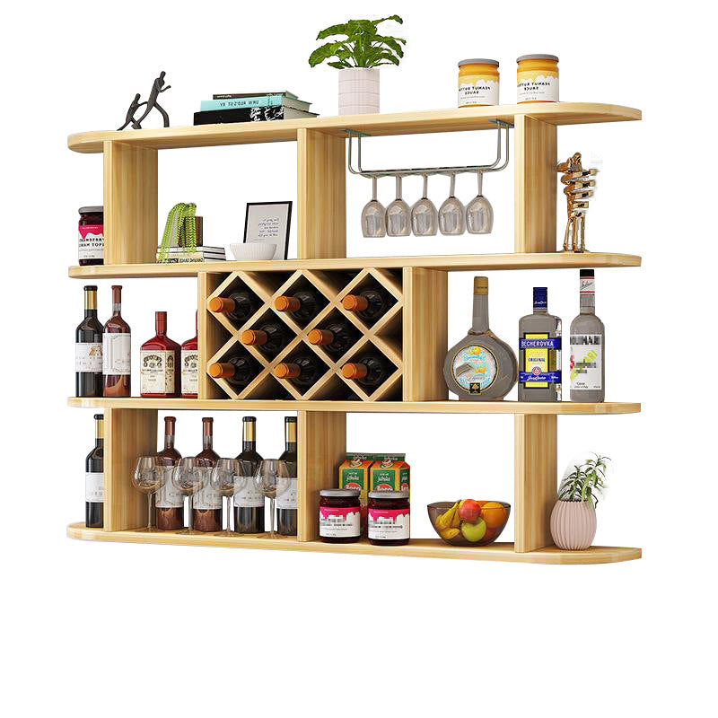 Wood Wall Mounted Modern Wine Rack Wine Stemware Holder for Home Clearhalo 'furn' 'furn_wine_racks' 'Furniture' 'Kitchen & Dining Furniture' 'Wine Racks' 'wine_racks' 6111218