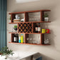 Wood Wall Mounted Modern Wine Rack Wine Stemware Holder for Home 63"L x 9.1"W x 40.6"H Red Clearhalo 'furn' 'furn_wine_racks' 'Furniture' 'Kitchen & Dining Furniture' 'Wine Racks' 'wine_racks' 6111221