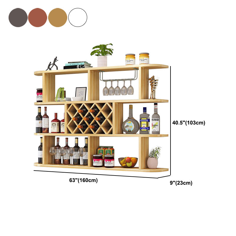 Wood Wall Mounted Modern Wine Rack Wine Stemware Holder for Home Clearhalo 'furn' 'furn_wine_racks' 'Furniture' 'Kitchen & Dining Furniture' 'Wine Racks' 'wine_racks' 6111230
