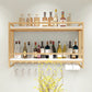 Modern Wall Mounted Wine Racks Metal Wine Jail With Glass Holder & Storage Shelf Clearhalo 'furn' 'furn_wine_racks' 'Furniture' 'Kitchen & Dining Furniture' 'Wine Racks' 'wine_racks' 6111233