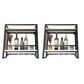 Modern Wall Mounted Wine Racks Metal Wine Jail With Glass Holder & Storage Shelf White 2 Piece Set Clearhalo 'furn' 'furn_wine_racks' 'Furniture' 'Kitchen & Dining Furniture' 'Wine Racks' 'wine_racks' 6111235