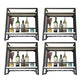 Modern Wall Mounted Wine Racks Metal Wine Jail With Glass Holder & Storage Shelf White 4 Piece Set Clearhalo 'furn' 'furn_wine_racks' 'Furniture' 'Kitchen & Dining Furniture' 'Wine Racks' 'wine_racks' 6111238