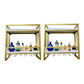 Modern Wall Mounted Wine Racks Metal Wine Jail With Glass Holder & Storage Shelf 23.5"L x 8"W x 24"H Gold 2 Piece Set Clearhalo 'furn' 'furn_wine_racks' 'Furniture' 'Kitchen & Dining Furniture' 'Wine Racks' 'wine_racks' 6111239