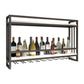Modern Wall Mounted Wine Racks Metal Wine Jail With Glass Holder & Storage Shelf Clearhalo 'furn' 'furn_wine_racks' 'Furniture' 'Kitchen & Dining Furniture' 'Wine Racks' 'wine_racks' 6111240