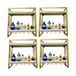 Modern Wall Mounted Wine Racks Metal Wine Jail With Glass Holder & Storage Shelf 23.5"L x 8"W x 24"H Gold 4 Piece Set Clearhalo 'furn' 'furn_wine_racks' 'Furniture' 'Kitchen & Dining Furniture' 'Wine Racks' 'wine_racks' 6111242