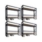 Modern Wall Mounted Wine Racks Metal Wine Jail With Glass Holder & Storage Shelf Natural 4 Piece Set Clearhalo 'furn' 'furn_wine_racks' 'Furniture' 'Kitchen & Dining Furniture' 'Wine Racks' 'wine_racks' 6111253