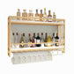 Modern Wall Mounted Wine Racks Metal Wine Jail With Glass Holder & Storage Shelf Clearhalo 'furn' 'furn_wine_racks' 'Furniture' 'Kitchen & Dining Furniture' 'Wine Racks' 'wine_racks' 6111254