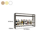 Modern Wall Mounted Wine Racks Metal Wine Jail With Glass Holder & Storage Shelf Clearhalo 'furn' 'furn_wine_racks' 'Furniture' 'Kitchen & Dining Furniture' 'Wine Racks' 'wine_racks' 6111259