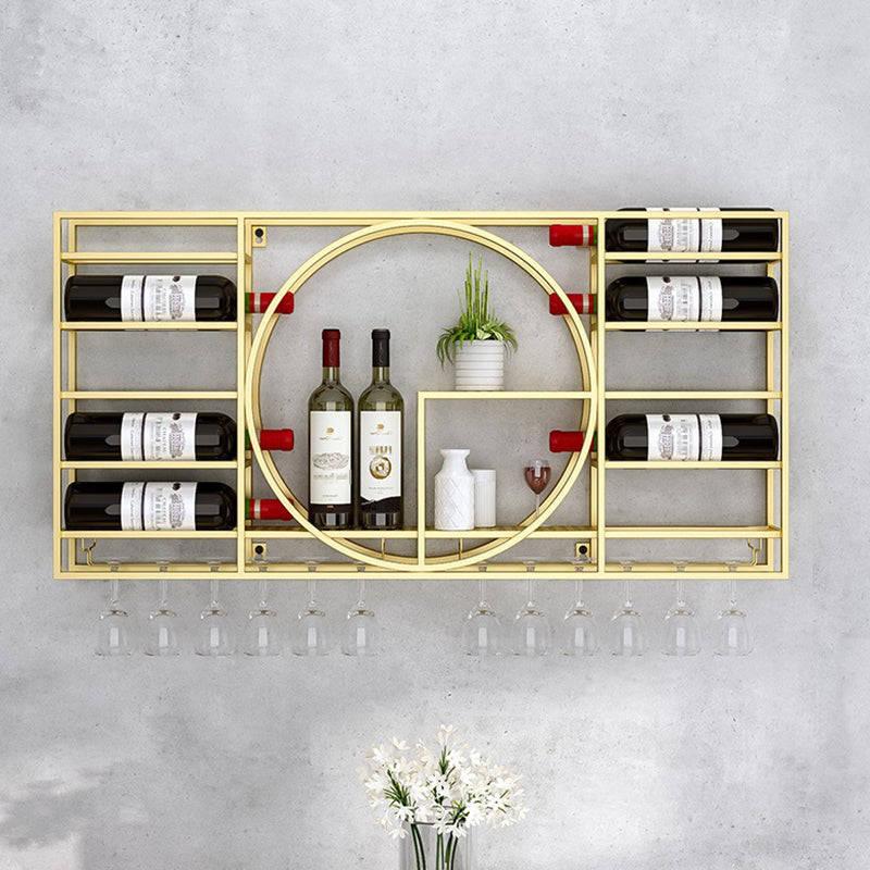 Metal Wall Mounted Modern Wine Rack 4"W x 16.5"H Wine Stemware Holder Yellow Clearhalo 'furn' 'furn_wine_racks' 'Furniture' 'Kitchen & Dining Furniture' 'Wine Racks' 'wine_racks' 6111347