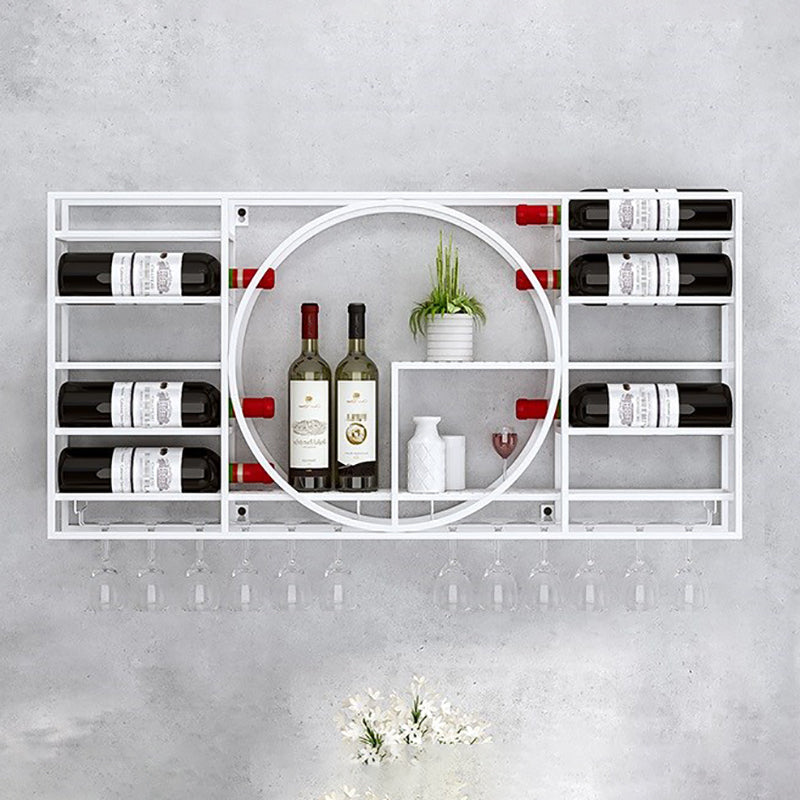 Metal Wall Mounted Modern Wine Rack 4"W x 16.5"H Wine Stemware Holder White Clearhalo 'furn' 'furn_wine_racks' 'Furniture' 'Kitchen & Dining Furniture' 'Wine Racks' 'wine_racks' 6111355