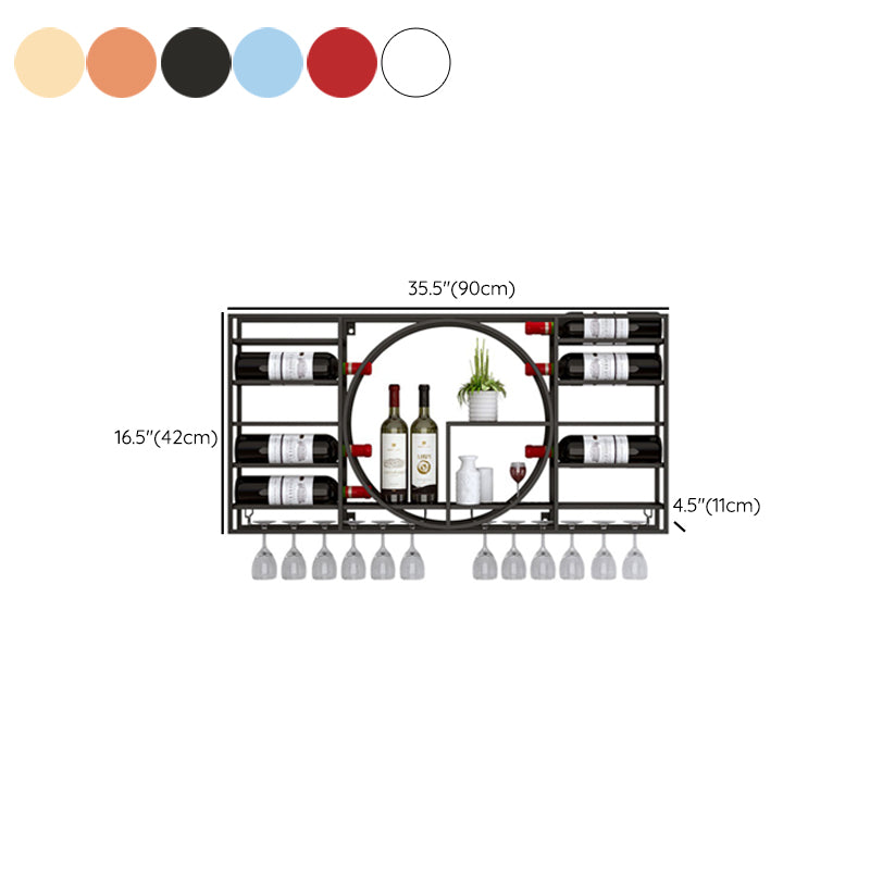 Metal Wall Mounted Modern Wine Rack 4"W x 16.5"H Wine Stemware Holder Clearhalo 'furn' 'furn_wine_racks' 'Furniture' 'Kitchen & Dining Furniture' 'Wine Racks' 'wine_racks' 6111357