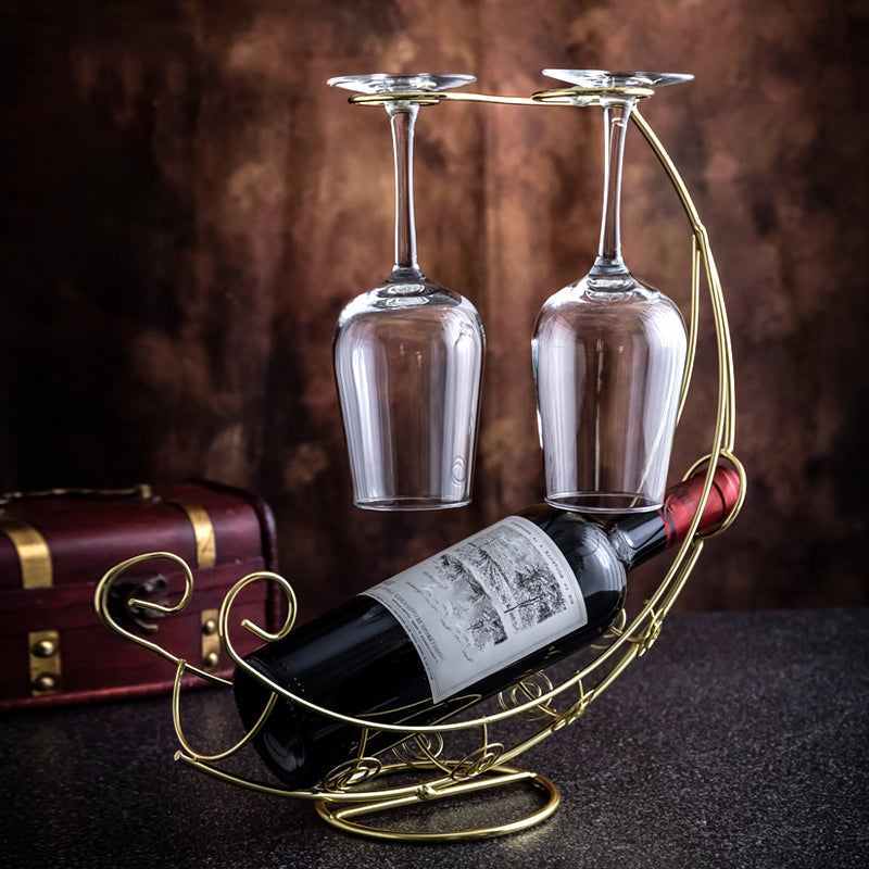 Glam Tabletop Wine Holder Rack Metal Wine Rack Kit voor woonkamer