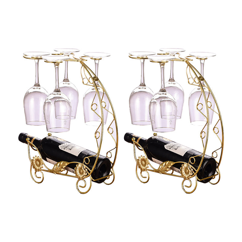 Glam Tabletop Wine Holder Rack Metal Wine Rack Kit voor woonkamer