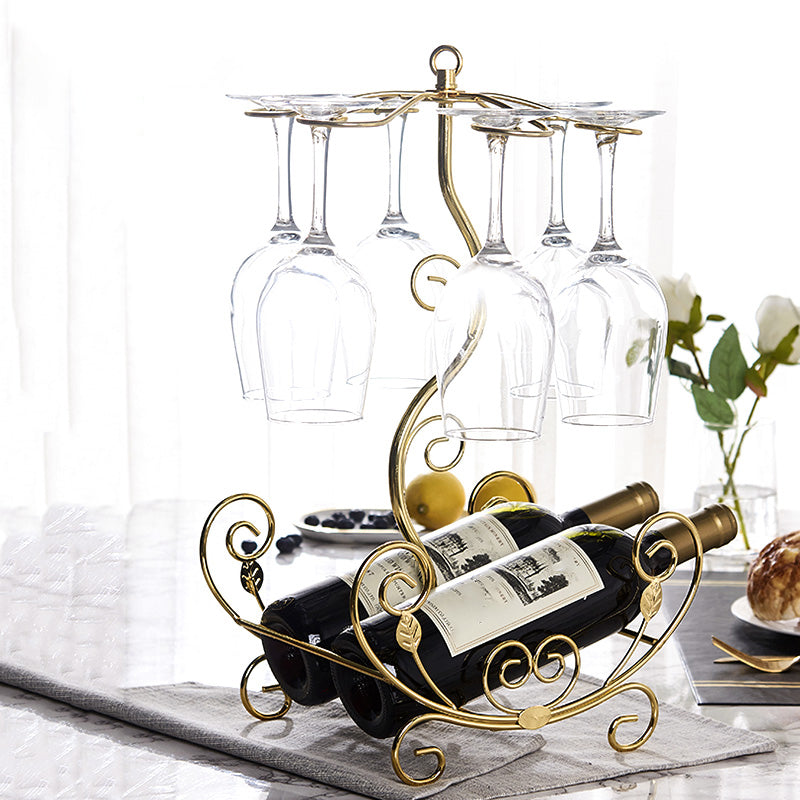 Glam Tabletop Wine Holder Rack Metal Wine Rack Kit voor woonkamer