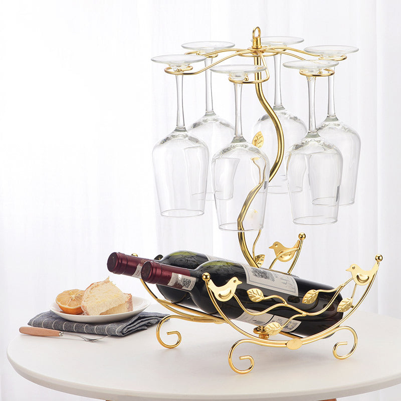 Glam Tabletop Wine Holder Rack Metal Wine Rack Kit voor woonkamer