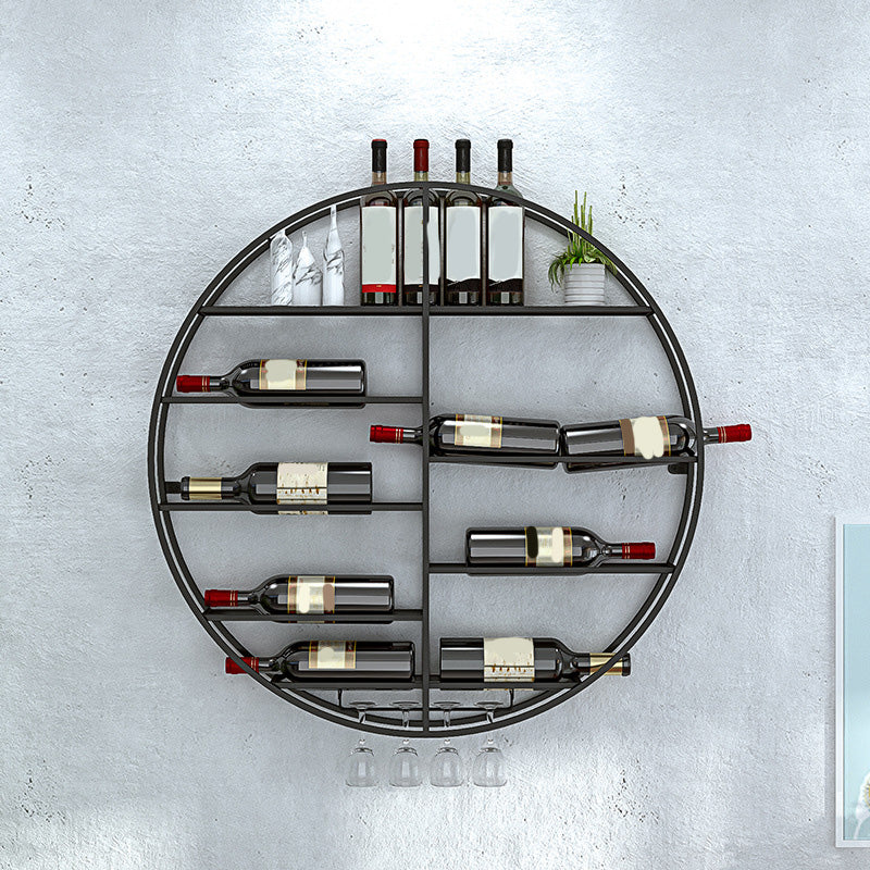 Portabottiglie a parete in metallo 4,3 "W Porta del gambo del vino 10-bottiglia
