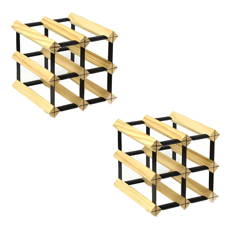 Pine Countertop Wijnfleshouder Moderne fleshouder in natuurlijk hout