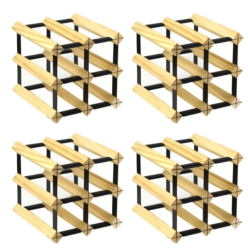 Pine Countertop Wijnfleshouder Moderne fleshouder in natuurlijk hout
