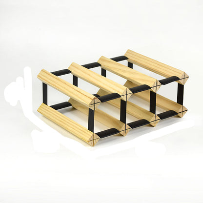 Pine Countertop Wijnfleshouder Moderne fleshouder in natuurlijk hout