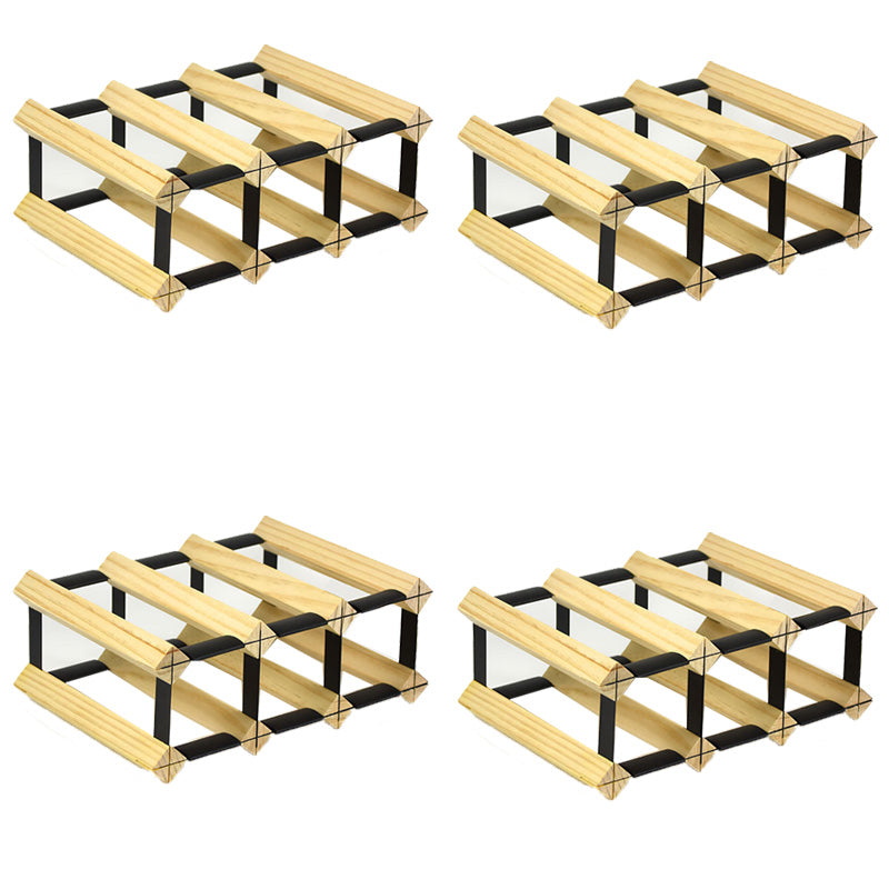 Pine Countertop Wijnfleshouder Moderne fleshouder in natuurlijk hout