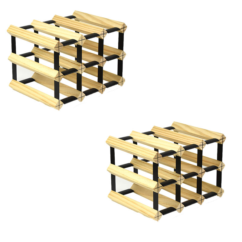 Pine Countertop Wijnfleshouder Moderne fleshouder in natuurlijk hout