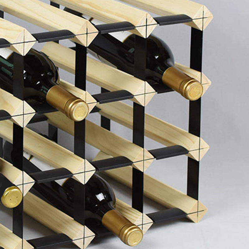 Pine Countertop Wijnfleshouder Moderne fleshouder in natuurlijk hout