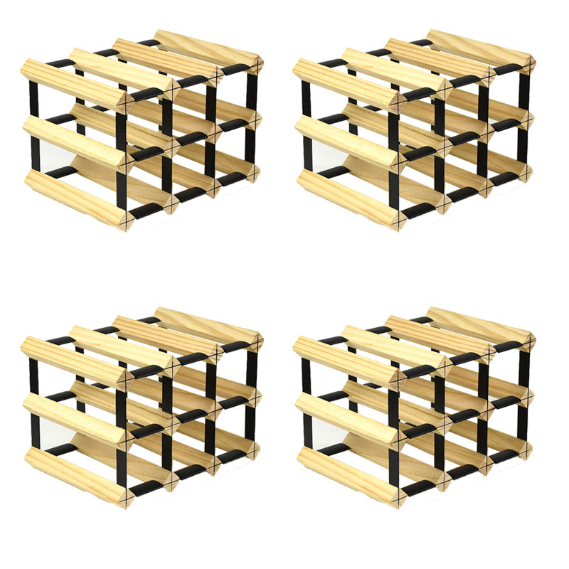 Pine Countertop Wijnfleshouder Moderne fleshouder in natuurlijk hout