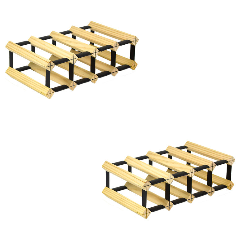 Pine Countertop Wijnfleshouder Moderne fleshouder in natuurlijk hout