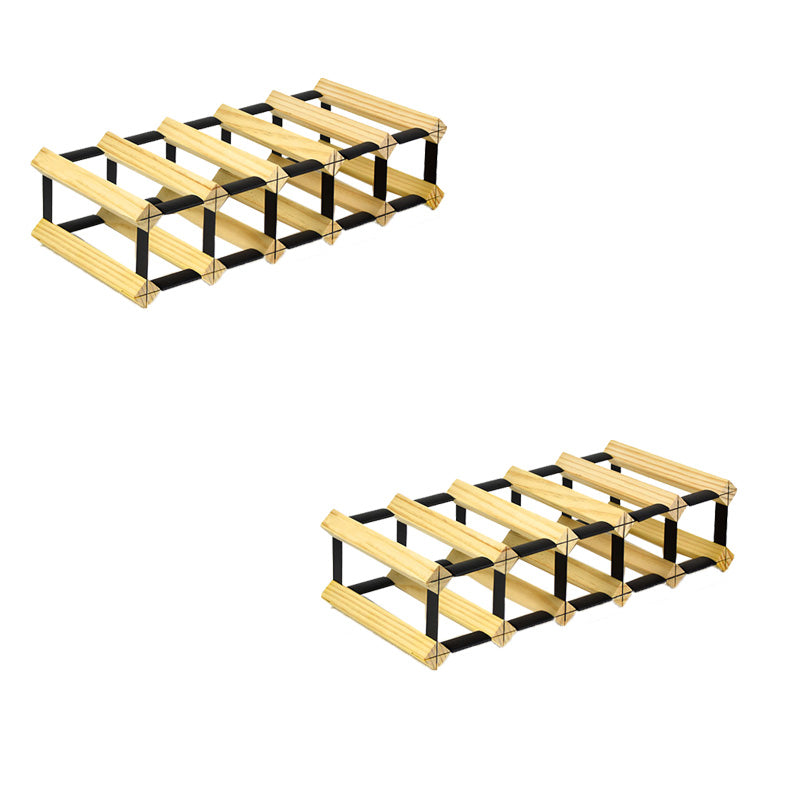 Pine Countertop Wijnfleshouder Moderne fleshouder in natuurlijk hout