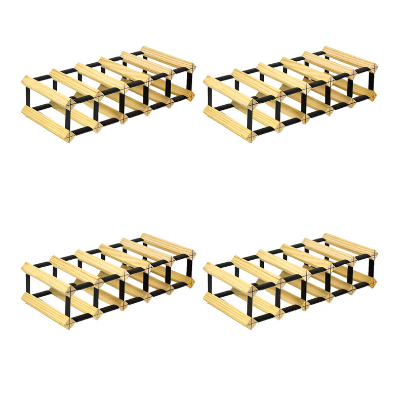 Pine Countertop Wijnfleshouder Moderne fleshouder in natuurlijk hout