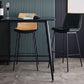 Industrial PU Leather Barstools Metal Base Bar Stool for Living Room